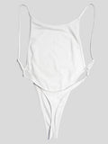 2025 Sexy Sparkling Shiny Women Swimwear One Piece Swimsuit Female High Cut Monokini Backless Bather Bathing Suit Swim Bodysuit