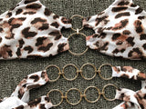Metal Rings Bikinis Hollow Out Bikini Women Swimsuit Female Brazilian Swimwear Two Pieces Bikini Set High Cut Bathing Suit Swim