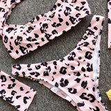 2025 Long Sleeve Neon Green Leopard Bikini Women Swimsuit Bikini Set Sexy Swimwear Female Brazilian Bathing Suit Swim Beach Wear