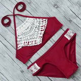 Swimsuit Women Sexy Pusg up Bikini Set 2022 summer Swimwear Biquinis Floral Lace Swim Wear Ladies swimsuits Cropped