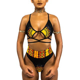 2025 African Dashiki Print One Piece Swimsuit Women High leg cut Swimwear Female Trikini Thong Monokini Brazilian Bathing Suit