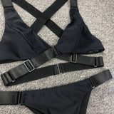 Sexy Adjustable Buckle Bandage Vevlet Bikini 2026 Women Swimsuit Female Bikinis Swimwear Two Pieces Bikini set Bathing Suit Swim