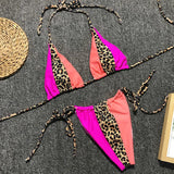 Zebra Print Halter micro Bikini 2025 women Bandeau String Swimsuit Female swimwear Neon Shiny bikini set Leopard Bathing Suit