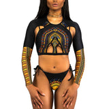 2025 African Dashiki Print One Piece Swimsuit Women High leg cut Swimwear Female Trikini Thong Monokini Brazilian Bathing Suit