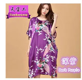 Plus Size Black Women's Summer Lounge Robe Lady New Sexy Home Dress Rayon Nightgown Large Loose Sleepwear Bathrobe Gown S002-B
