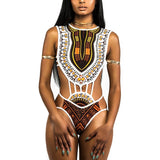2025 African Dashiki Print One Piece Swimsuit Women High leg cut Swimwear Female Trikini Thong Monokini Brazilian Bathing Suit