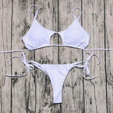 ZTVitality Sexy White Bikinis Push Up Bikini 2021 Hot Padded Bandage Low Waist Swimsuit Female Swimwear Women Brazilian Biquini