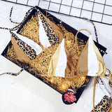 Splicing Leopard Mini Micro String Bikini Women Swimwear Female Swimsuit Two Pieces Bikini Set Halter Bather Bathing Suit Swim