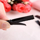 30PCS/Lot High Quality 3.2-5.5cm Silver-Color Black Hair Clips Flat Barrettes Iron Hairpins DIY Hair Accessories For Women Girls