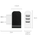 USB Charger 3 Ports 5V2A Travel Wall Power Adapter Charging For iPhone Xiaomi Samsung HTC Huawei Nylon Braided Micro USB Cable