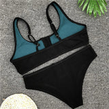 Sexy Sport Button Bikini 2025 Bandeau Swimwear Women Ribbed Swimsuit Female Two pieces bikini set Bathers Push Up Bathing Suit
