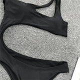 2025 Sexy One shoulder Female Swimwear One piece swimsuit Women Monokini Bather Trikini High cut Out Bathing suit Swim Bodysuit