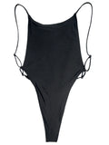 2025 Sexy Sparkling Shiny Women Swimwear One Piece Swimsuit Female High Cut Monokini Backless Bather Bathing Suit Swim Bodysuit