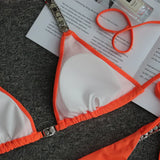 Sexy Halter Crystal Diamond Bikini 2025 Women Swimsuit Female Swimwear Two-pieces Bikini set Rhinestone Bather Bathing Suit Swim