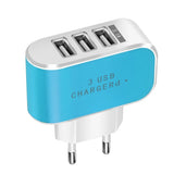 USB Charger 3 Ports 5V2A Travel Wall Power Adapter Charging For iPhone Xiaomi Samsung HTC Huawei Nylon Braided Micro USB Cable