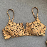 V-Bar Underwired Polka Dot Bikini 2025 Women Swimsuit Female Swimwear Two Pieces Bikini Set Ribbed High Cut Bathing Suit Swim