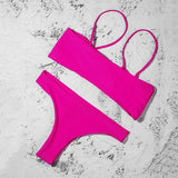 ZTVitality Sexy Solid Bow Bikinis Push Up Bikini 2021 Straps Padded Low Waist Swimsuit Bandage Swimwear Women Brazilian Biquini