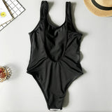 S - XXL Sexy White One Piece Swimsuit Women Thong Swimwear High Cut Trikini Backless Monokini Bather Bathing Suit Swim Bodysuit