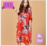Plus Size Black Women's Summer Lounge Robe Lady New Sexy Home Dress Rayon Nightgown Large Loose Sleepwear Bathrobe Gown S002-B
