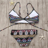 2022 Sexy Bandage Aztec Biquini String Strappy Swim Wear Bathing Suit Swimsuit Beachwear Swimwear Women Brazilian Bikini