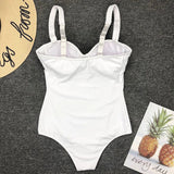 Sexy Underwired Bra Cup One Piece Swimsuit Women Swimwear Female Monokini Push Up Bather Bathing Suit Swim Wear Sexy Bodysuit