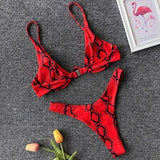 High Cut V-bar Underwired Bikini Women Swimsuit Female Micro Thong Swimwear Two-pieces Bikini Set Push Up Bathing Suit Swim Lady