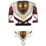 2025 African Dashiki Print One Piece Swimsuit Women High leg cut Swimwear Female Trikini Thong Monokini Brazilian Bathing Suit