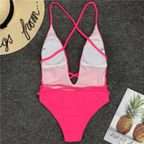 New 2025 Sexy Deep V Neck Wrap Around Female Swimwear One Piece Swimsuit Women Backless Monokini High Cut Bathing Suit Swim Lady