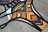 2025 African Dashiki Print One Piece Swimsuit Women High leg cut Swimwear Female Trikini Thong Monokini Brazilian Bathing Suit