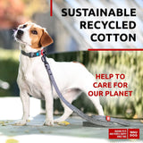 Recycled Cotton Dog Leash 3/5 inch x 6 Ft Eco Friendly for Small Medium Large