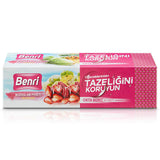 Benri Refrigerator Storage Bags - Medium Size, 30 Count - Food Safe, Transparent, Kitchen Organization
