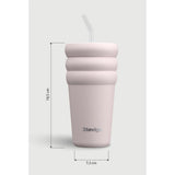 Stevig Bubble Stainless Steel Thermos in Soft Quartz 600 ml