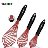 WALFOS Rotating Manual Whisk Mixer Set - Silicone Kitchen Baking Tool