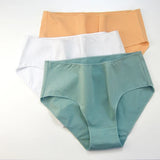 1 Pack Soft Cotton Briefs Women High Waist Panties Ladies Solid Color Women's Full Coverage Plus Size Lingerie M-2XL Intimates