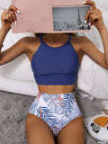 2026 High Waist Bikini Women High Neck Swimsuit Printed Swimwear Female Padded Beachwear Bathers Bathing Swimming Swim Suit