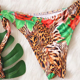 Sexy Leopard Crystal Diamond Bikini 2025 Women Swimsuit Female Halter Swimwear Two Pieces Bikini set Brazilian Bathing Suit Swim