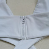 2025 Sexy High Cut Out Halter Female Swimwear One Piece Swimsuit Women Cross Bandage Monokini Bather Bathing Suit Swim Beachwear