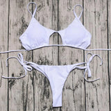 Sexy Hollow Out Micro Thong Bikini Women Swimwear Female Swimsuit Two-pieces Bikini Set Brazilian Bather Bathing Suit Swim Lady