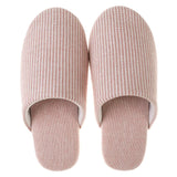 Japanese Style Mute Slippers Women Men Home Cotton Slipper Breathable Fabric Couple Spring Summer Shoes Suede Sole Ladies Slides