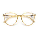 MODFANS Oversized Reading Glasses For Women and men,Classic Round Sunglasses Readers Frame with Spring Hinge +0.5 ~ +4.0