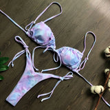 Sexy Ruffle Frilled Micro Thong Bikini 2025 Women Swimwear Female Swimsuit Two-pieces Bikini set String Bather Bathing Suit Swim