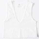 Deep V Crop Top Women Bra Top Sexy Lingere Seamless Underwear Female Tanks Top Sleeveless Fitness Top Camisole