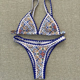 New 2025 Vintage Printed Bikini Women Swimsuit Female Swimwear Two-pieces Bikini set High cut Sexy Bather Bathing Suit Swim Lady