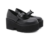 Spring Autumn Chunky Heel Vintage Lolita Shoes Women Platform Shoes Mary Jane Buckle Strap School Shoes For Girls Blackty7