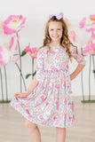 Hangin with my Peeps 3/4 Sleeve Pocket Twirl Dress
