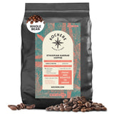 Kochere Coffee Ethiopian Harrar Natural Medium Roast - Fruity, Blueberry, Dark Chocolate Notes