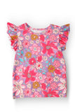 SALE Hawaiian Floral S/S Ruffle Tee