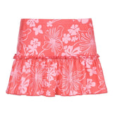 Women's Summer Ruffles A-Line Mini Skirt Y2K Style High Waist Floral Print Frill Trim Above Knee Short Skirt Blue/Pink/Purple