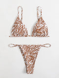ZTVitality Zebra Print Push Up Bikini Sexy Bikinis 2021 New Arrival Padded Bra Low Waist Swimsuit Female Swimwear Women Biquini