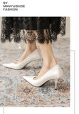 Pumps shoes Women Fashion Office Basic High Heels Work Lady Shoes Black Pink Green Thin Heels Brand Point Toe998